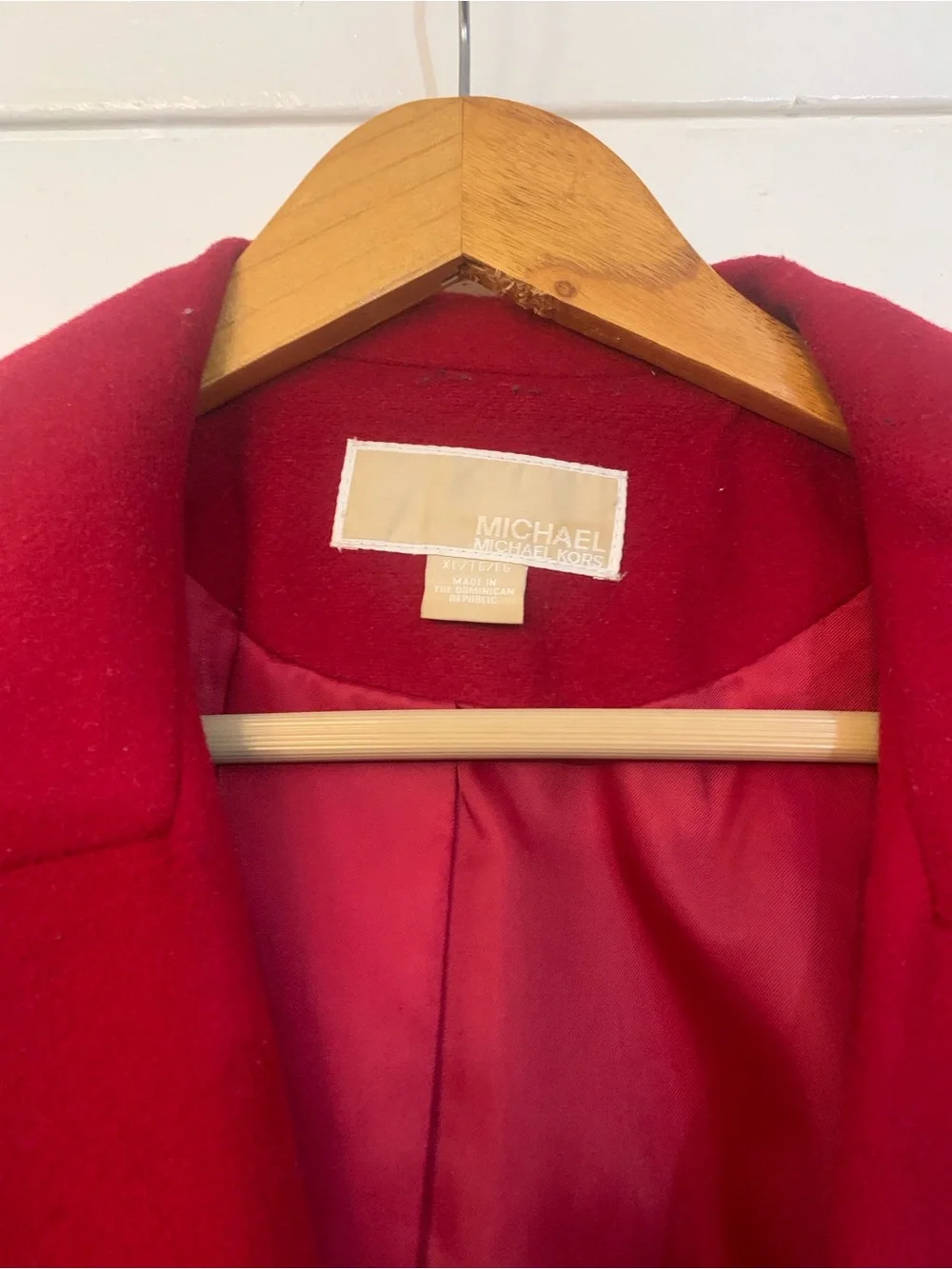 Michael Kors Crimson Double-Breasted Peacoat